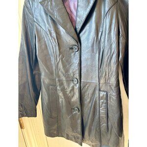 Beyond Sport California Women's Black Leather Jacket Size M